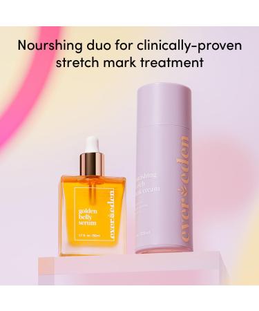 Evereden Nourishing Stretch Mark Cream 4.0 fl oz. & Golden Belly Serum 1.7 fl oz. & Soothing Belly Mask for Stretch Marks - 2nd/3rd Trimester Size 4 pack | 3 Item Bundle Set | Pregnancy Skincare - Buy Online on GoSupps.com
