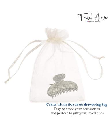 French Amie Large 4 1/4 Opera Thin Oval Handmade Celluloid Hair Claw Clip - Strong Hold No Slip Grip - Made in France - Buy Online on GoSupps.com
