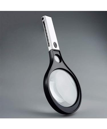 Magnifying Glass with Light 4X 10X Handheld Magnifying Glass 12 Led Illuminated Lighted Magnifier for Seniors Reading Soldeinspection Jewelry Explomagnifier/Black Comfortable Anniversary - Buy Online on GoSupps.com