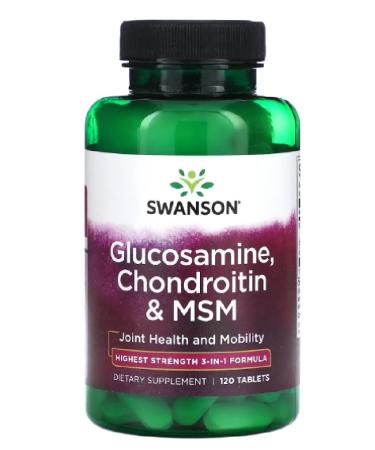 Swanson - Glucosamine Chondroitin & MSM | Joint Health & Mobility Support - 120 Tablets