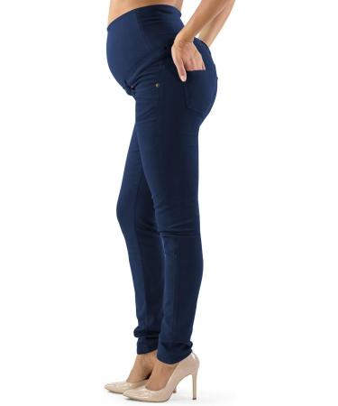 MAMAJEANS Venezia Maternity Skinny Pants - Comfortable Elastic Fit - Made in Italy - Midnight Blue (XXL - 16) - Buy Online on GoSupps.com