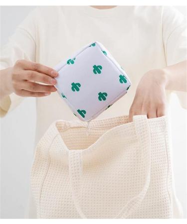 Portable Sanitary Napkin Storage Bag - Menstrual Pads & Tampons Organizer - White | International Shipping Available - Buy Online on GoSupps.com