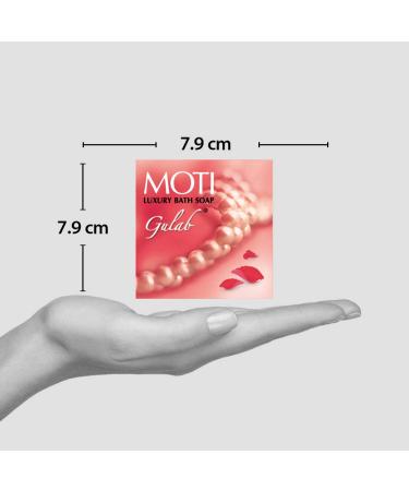 Moti Bath Soap (Rose) - Premium Gulab Scented Soap for Luxurious Skin Care | International Shipping Available - Buy Online on GoSupps.com