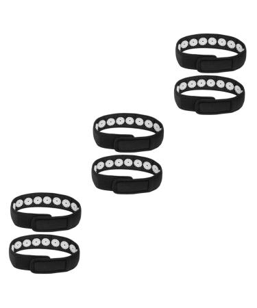 Beavorty 3 sentences 2st Head Massage Band headband set head massage girdle Massage oil holder belt slimming massage belt Neck massager Shoulder massage device Yoga headband Acupoint massage 70x7cmx3pcs Schwarzx3stk