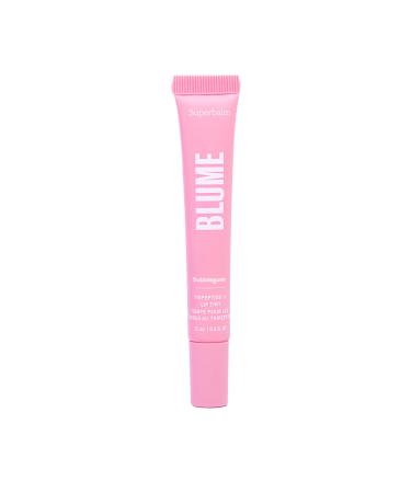 Blume Tri-Peptide Bubblegum Pink Tinted Lip Balm - Superbalm Lip Moisturizer with Shea Butter and Squalane to Deeply Hydrate & Heal Dry Cracked Lips - Cruelty Free & Vegan Lip Plumper (0.4 Fl Oz)