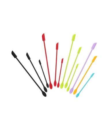 Healeeved 12 pieces scraper for cosmetic bottles of simple scraps mini spatula jam scraps kitchen needs dessert jam tool bottle floor spatula cosmetic bottle spatula