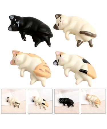 Buy Lurrose Cat Design Pen Holder Organizer - 4pcs Manicure Pencil Holder for Office Desk Decor & Miniature Cake Topper - Buy Online on GoSupps.com