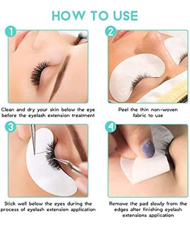 Chargenyang Under Eye Gel Pads Eyelash Extension Pads Lint Free DIY False Eyelash Lash Extension Makeup Eye Gel Patches Pack (200 Pair) - Buy Online on GoSupps.com