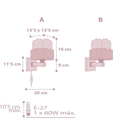 Dalber Children's Wall Lamp - Panda Pink Cloud Design | E27 Light for Kids' Rooms - Buy Online on GoSupps.com