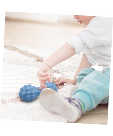 Besportble Silicone Massage Peanut Roller - Double Lacrosse Trigger Point Massage Tool for Whole Body Relief | 15x6cm Blue | Fitness Equipment & Foot Massage - Buy Online on GoSupps.com