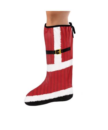 LedBack Christmas Cast Sock Cover for Foot Men Women Cast Covers Red Santa Cast Scratcher for Leg Cast Cover for Foot Protector Size L Santa Red Large