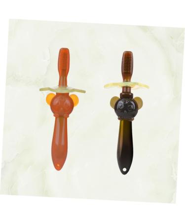 Hapinary 2-Pack Disposable Children's Toothbrush | Infant Training Brush with Soft Bristles & Lid | Newborn Mouth Care Essentials - Buy Online on GoSupps.com