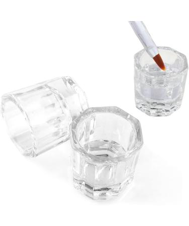 Crystal Bowl Cup Liquid Powder for Nails Acrylic Dappen Dish Clear Nail Art Tools for Women at Home - Buy Online on GoSupps.com