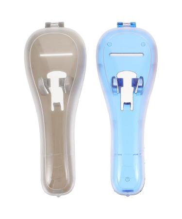 PopetPop 2 pieces box razor storage box beard razor holder Maquina de afeitar para homme razor keeper kilners razor keeper men razor for face safety case 1 piece (1 Pack) blue gray