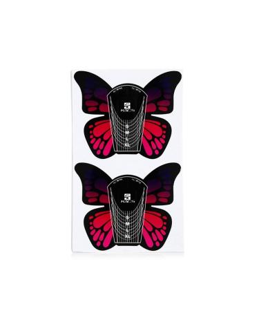 Alexnailart 100 pieces butterfly shape self-adhesive gel nail extension nail shapes for acrylic uv gel nails builder diy tool manicure design animal printing