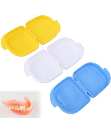 Prohese Dinner Dentures Box | 3-Piece Orthodontic Retainer Etui | Crescent Sparkling Storage Container for Outdoor & Home Use - Buy Online on GoSupps.com