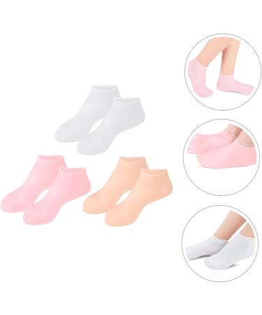 FRCOLOR 6 Pairs Gel Socks White Socks Lotion Socks Boat Socks Made of Gel Gel Socks Men Socks Elastic Gel Socks Socks for Heels Moisturising Sebs Women's Ripstop Socks - Buy Online on GoSupps.com