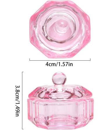 Brushes Octagonal Dappen Dish Cup Crystal Glass Glassware Tool for Nail Art Manicure Care - Buy Online on GoSupps.com