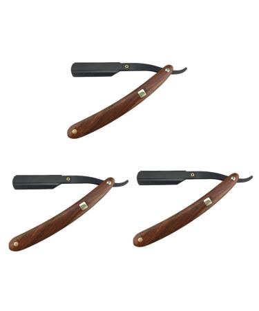 Minkissy 6 Stk Khimar hijab on shave hairdresser Travel Short hair Razor blade beard care security resl steel razor trip safe razor handwear men razor metal man wooden