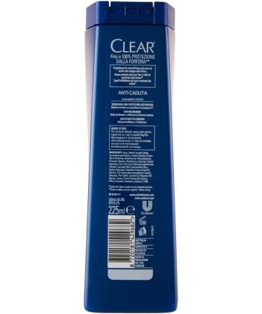 Clear ANTI CADUTA Men Shampoo for weak hair shampoo against hair loss 12 x 225 ml + Italian Gourmet Polpa 400 g - Buy Online on GoSupps.com