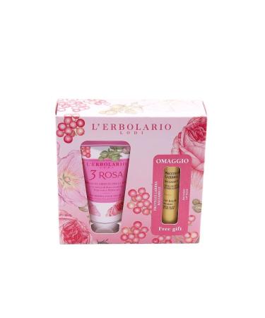 L'Erbolario L'Erbolario - Hand cream 3 roses and free lip protectors - 1 piece