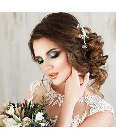 Buy 40 Wedding Hairpins - Pearl & Rhinestone Flower Bridal Hair Jewelry - U-Shaped Crystal Hair Accessories for Women & Girls - Buy Online on GoSupps.com