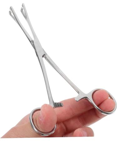 COLLBATH Reptile Feeding Clip Bearded Dragon Feeding Tongs Snake Tong Stainless Steel Silver - Buy Online on GoSupps.com