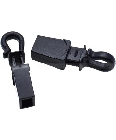 Hole Cord Lock Stopper spring buckle Cord Locks 50pcs/pack Zip Clip Buckle Zipper Pulls Cord Rope Ends Lock Black For Paracord/Backpack/Clothing Black - Buy Online on GoSupps.com