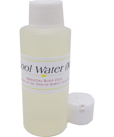 Cool Water - Type D For Men Scented Body Oil Fragrance Flip Cap - Light Gold - 2 oz. - ID#22673 2 Fl Oz (Pack of 1)