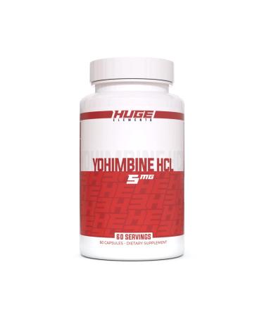 Huge Supplements Yohimbine HCL, Body Recomposition, Energy & More, 5mg per Serving (60 Capsules)