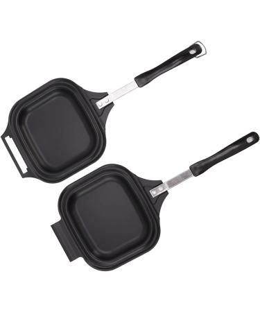 Qyebavge Aluminum Alloy Double Sided Pancake Frying Pan Even Heating Easy Cleaning for Home and Restaurants - Buy Online on GoSupps.com