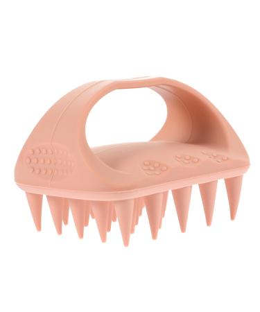 Beavorty silicone shampoo comb shower brush head massage device for scalp massager scalp washer shower hair brush head massage hair care the head remove brush head pebbles