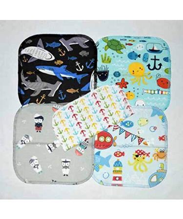 Set of 5 Pirates and Friends 1 Ply Printed Flannel Little Wipes 8x8 Inches - Buy Online on GoSupps.com
