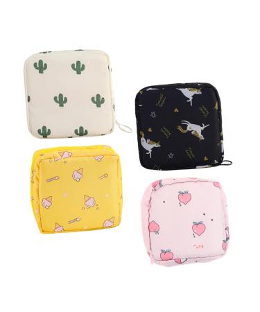 Frcolor 4 pieces women bands storage pocket portable women tie girls women binding bag period bag pad bags thickened tampon bag ladies bandage holder tampon