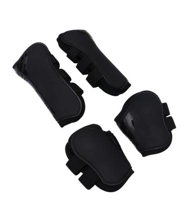 FOMIYES 2 Pairs Protection Support Horse Leg Boot Horse Leg Brace Protector Elastic Equipment XL Black