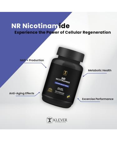 Klever Lifestyle | Nicotinamide Riboside Supplement | Cellular Function & Anti Aging Support NAD+ Activator | 500mg per Serving - Buy Online on GoSupps.com