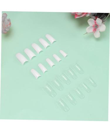 Ipetboom 2 Box Artificial Nails Short Fake Finger Nails Tip Press on Fake Nails Nail Accessories Nail Salon Accessories Nail Tech Accessories Acrylic Nails Full Cover French White - Buy Online on GoSupps.com