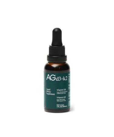 AG1 Vitamin D3 K2 Drops 1000IU of Vitamin D3 and 100mcg of K2 per Serving Supports Bone Density and Calcium Absorption (Athletic Greens)