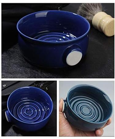 Andifany Royal Blue Ceramic Men's Shaving Mug - Wide Opening Threaded Bottom for Shaving Brush & Soap - International Shipping Available - Buy Online on GoSupps.com