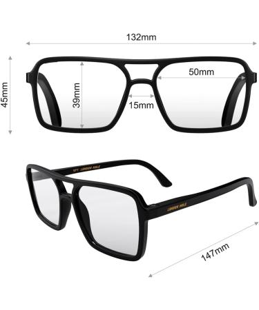 London Mole Glasses | Spy Reading Glasses | Cool Rectangular Designer Glasses for Men & Women | Unisex Spring Hinges | 1.5x Magnification - Buy Online on GoSupps.com