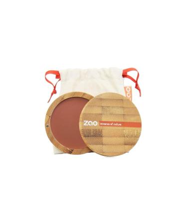 ZAO Compact Blush 321 brown-orange pink-red blusher in refillable bamboo container
