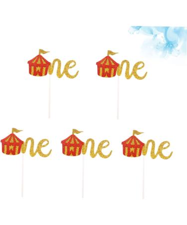 Gogogmee 5 Pcs Holidays Cupcake Picks birthday cake decorations glitter cupcake toppers circus baby shower forest animal birthday cupcake decorations paper cake picks zoo food child fruit - Buy Online on GoSupps.com