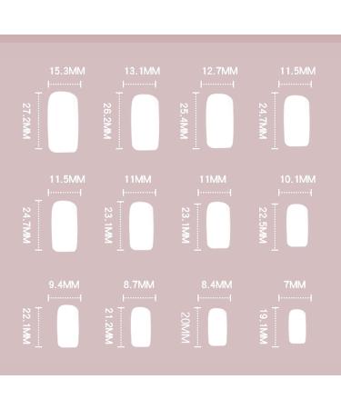 QINGGE Baby Pink Press On Nails - 24Pcs Short Square Acrylic False Nails for Women - Buy Online on GoSupps.com