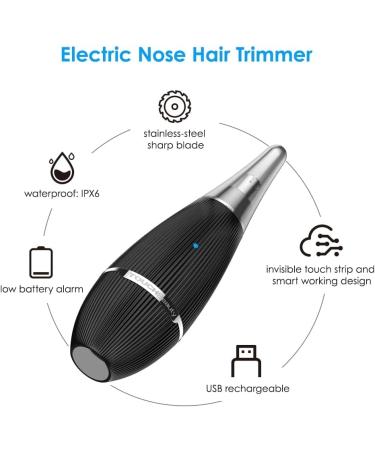 TOUCHBeauty Electric Ear Nose Hair Trimmer for Men | Painless Hair Removal Smart Sensor Rechargeable Ideal Gift - Buy Online on GoSupps.com