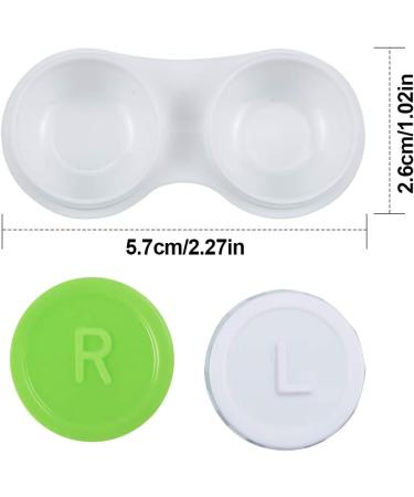 20PC Contact Lens Containers Set with Mirrors | Travel-Friendly Lens Cases in Green Blue Pink & Black | Ideal for Home & Travel - Buy Online on GoSupps.com