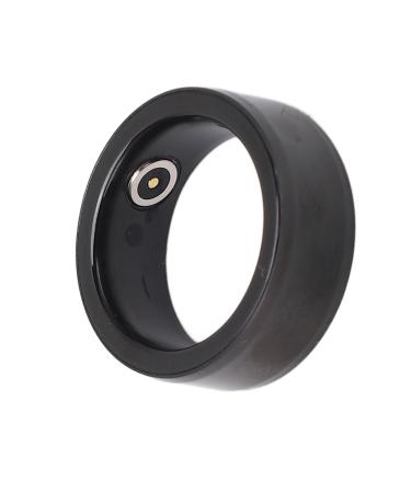 Waterproof ceramic ring portable BT Connection Smart Ring Universal for cell phone health tracker ring with heart rate knife sleep monitor temperature blood oxygen (black No. 22)