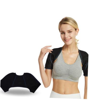 FOMIYES Heated Neck & Shoulder Massager Pad - XL Black Breathable Support Belt & Far Infrared Therapy | International Shipping - Buy Online on GoSupps.com