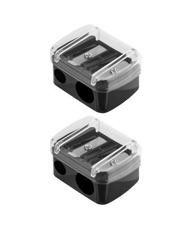 2pcs Eyeliner Sharpeners Double Holes Sharpener for Lip Liner Eyeliner Pencils Eyebrow Pencils