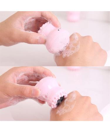 Portable Cute Silicone Wash Brush | Manual Face Cleanser & Bubbler | Best Facial Wash Tool - Buy Online on GoSupps.com
