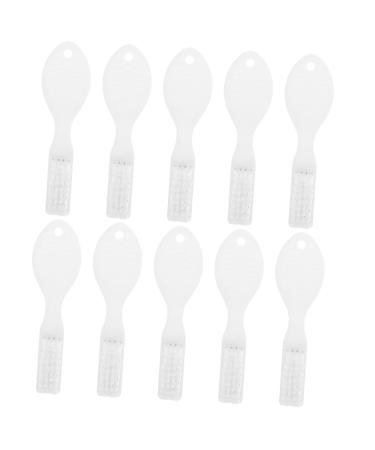 Mobestech 10 st implants toothbrush wear-resistant toothbrush little toothbrush mini toothbrush toothbrushes for mouth cleaning white portable plastic travel soft